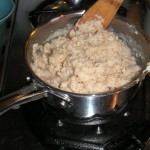 Cooked, pre-soaked oatmeal