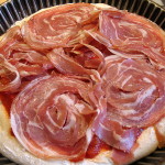 Rolled Pancetta on Pizza