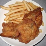 Fried Chicken with French Fries