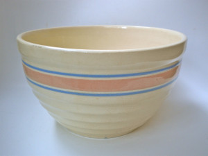 Vintage pottery bread bowl