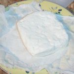 Homemade Goat Cheese, just removed from press